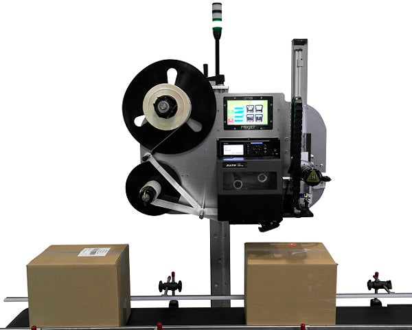 Imprimante-applicatrice automatique pour étiquetage de palettes et produits industriels